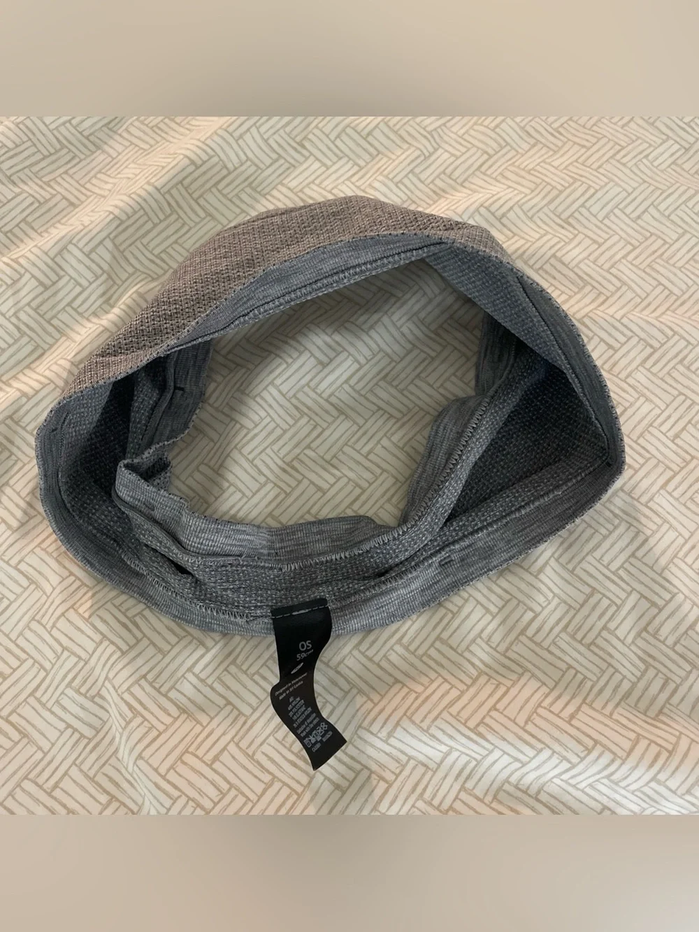 Lululemon Gray Wide Headband OS 59cm Athletic Yoga Running Sweatband